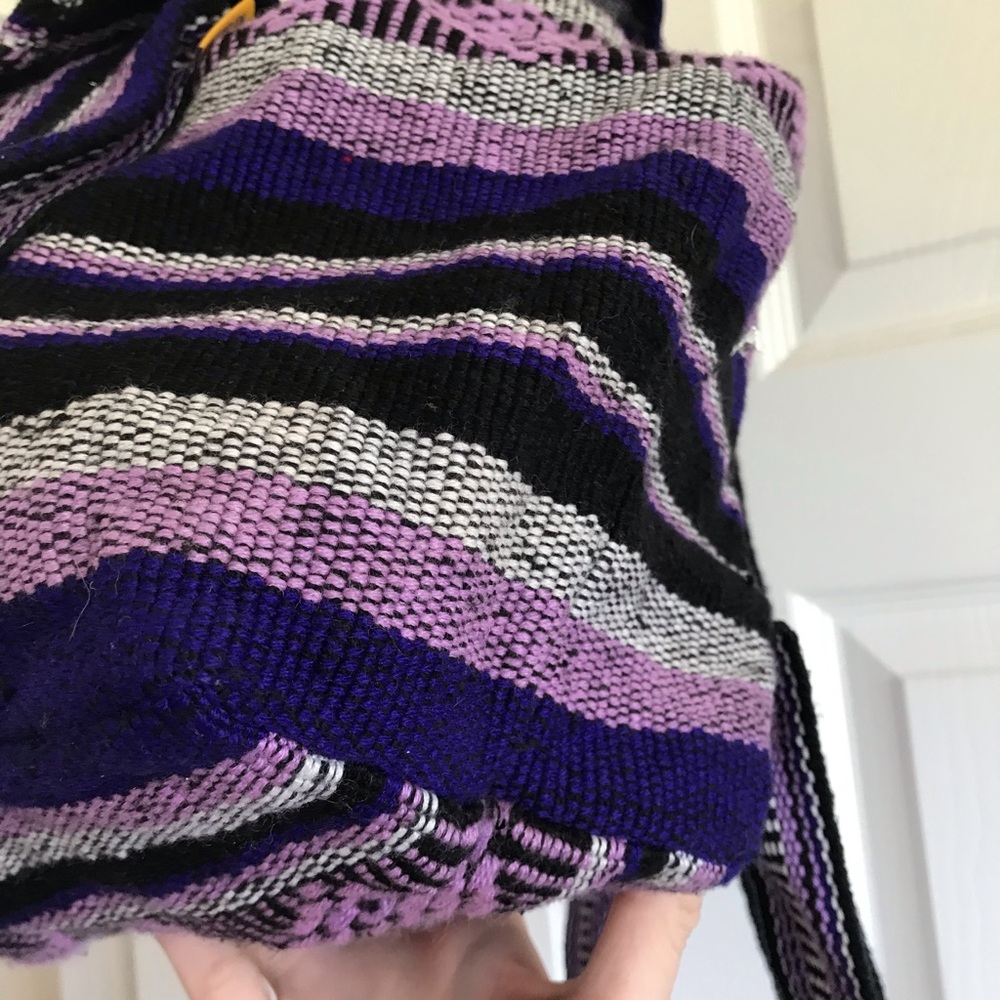 Pinzon Boho Aztec Purple Beach Backpack - Picture 7 of 10